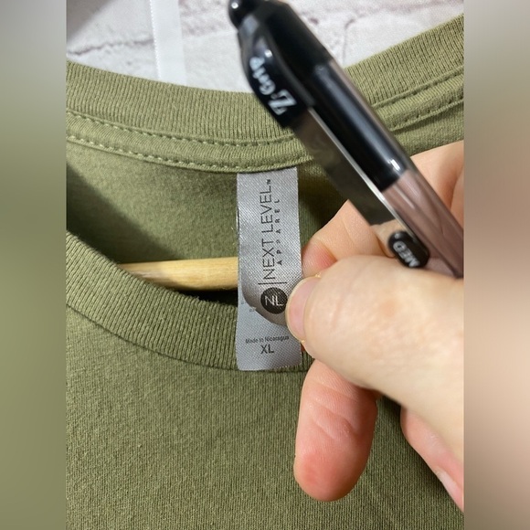 Next Level T-Shirt Womens Size XLarge He>Me Olive Green Christian Graphic Tee - Picture 6 of 6